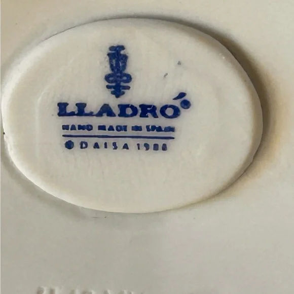 Lladró Porcelain Floral Mantel Decor Clock 1998 - Picture 7 of 11